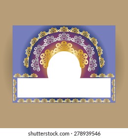 Universal golden/silver lace vector card with gradient backgrounds for business, wedding, invitation, greeting, anniversary, celebration, party, congratulation, compliments