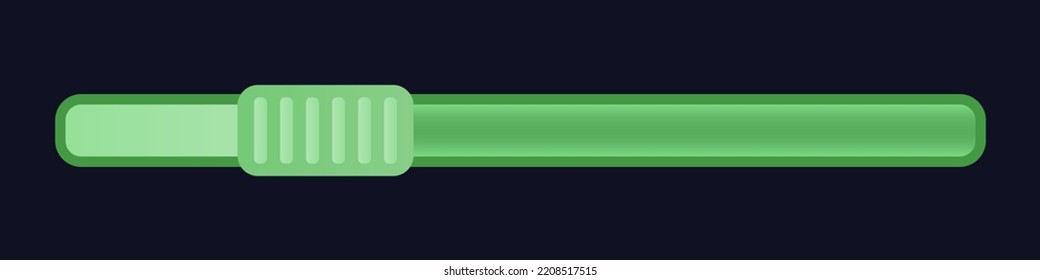 Universal green slider. Vector illustration