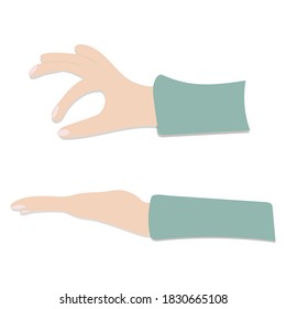 
Universal hand finger gestures. 
Ok and serve.
Vector illustration image symbol on white background in flat style.
