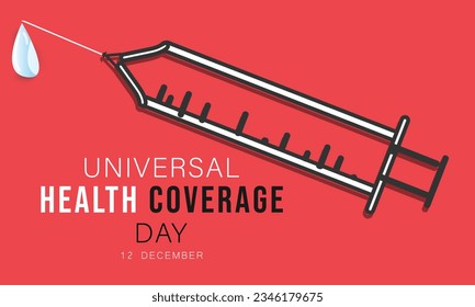 Universal Health Coverage Day. background, banner, card, poster, template. Vector illustration.