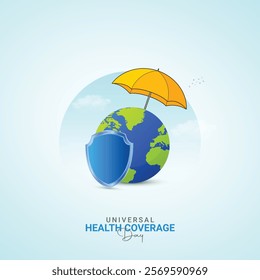 Universal Health Coverage Day, Health Coverage day Design for social media post. 3D Illustration.