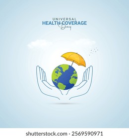 Universal Health Coverage Day, Health Coverage day Design for social media post. 3D Illustration.