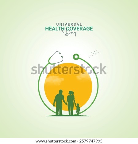 Universal Health Coverage Day, Health Coverage day Design for social media post. 3D Illustration.