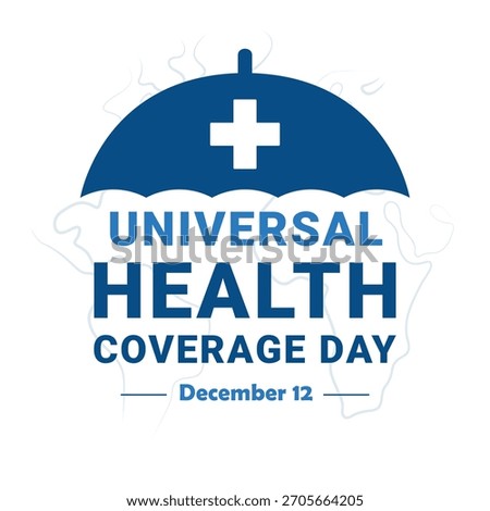 Universal Health Coverage UHC day banner, poster, card design, December, 12, vector illustration