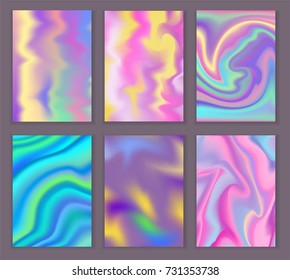 Universal holographic vector blur texture abstract color fills background surface illustration brochure.