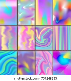 Universal holographic vector blur texture abstract color fills background  