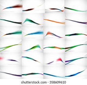 Universal huge mega set of abstract backgrounds, waves, lines and motion flowing concepts