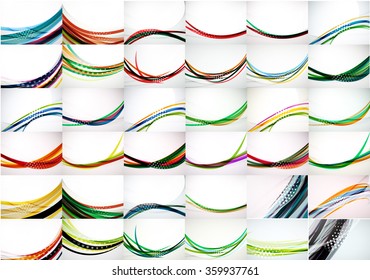 Universal huge mega set of abstract backgrounds, waves, lines and motion flowing concepts