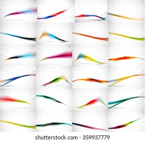 Universal enorme mega conjunto de fundos abstratos, ondas, linhas e conceitos de fluxo de movimento