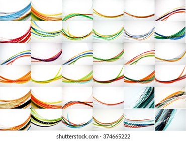 Universal huge mega set of abstract backgrounds, waves, lines and motion flowing concepts