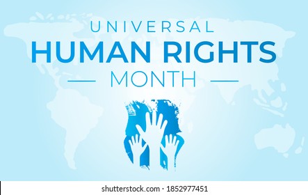 Universal Human Rights Month Red Background Illustration