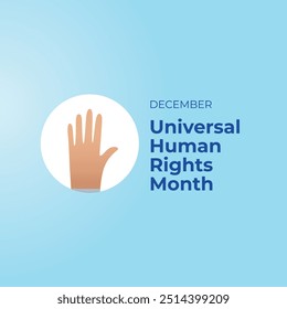 Universal Human Rights Month Vektor Design Vorlage gut für die Feier Nutzung. Universal Human Rights Month Design. flaches Design. eps 10.