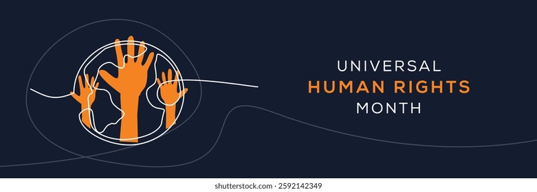 Universal human rights month, Vector illustration.