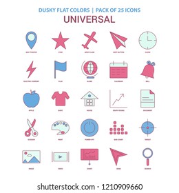 Universal icon Dusky Flat color - Vintage 25 Icon Pack