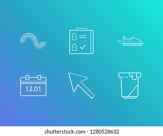 Universal icon set and recruiting with noodle, run and yogurt. Dessert related universal icon vector for web UI logo design.