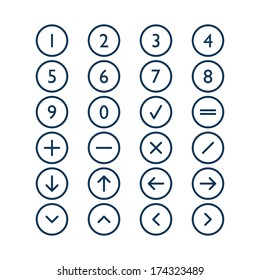 Universal icon set for web and app. Vector illustration