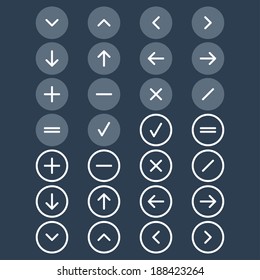 Universal icon set for web and app. Vector illustration