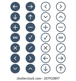 Universal icon set for web and app. Vector illustration