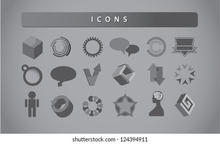 Universal Icon Symbol Set For Web and Mobile