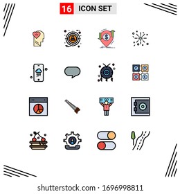 Universal Icon Symbols Group of 16 Modern Flat Color Filled Lines of weather; easter; transaction; holiday; transfer Editable Creative Vector Design Elements
