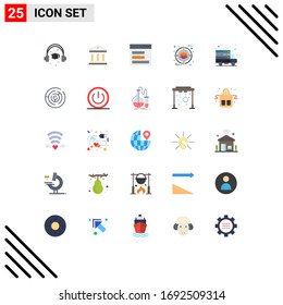 Universal Icon Symbols Group of 25 Modern Flat Colors of transfer; internet; contact; product; deployment Editable Vector Design Elements