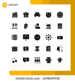 Universal Icon Symbols Group of 25 Modern Solid Glyphs of waste; hazard; travel; gas; canada Editable Vector Design Elements