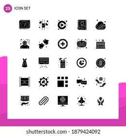 Universal Icon Symbols Group of 25 Modern Solid Glyphs of cloud; rice; idea; grain; branch Editable Vector Design Elements
