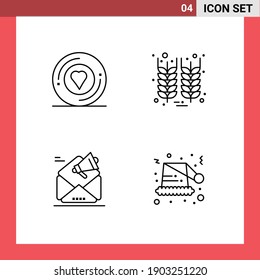 Universal Icon Symbols Group of 4 Modern Filledline Flat Colors of design; campaign; sticker; thanksgiving; marketing Editable Vector Design Elements