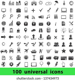 Universal icons: business, finance, travel, web