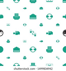 universal icons pattern seamless white background. Included editable filled phone cable, cable, phone connection cable, yin yang icons. universal icons for web and mobile.