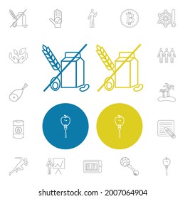 Universelle Symbole mit Ökosystem-, Editor- und Winterelementen. Set von universellen Symbolen und Menschen Konzept. Bearbeitbare Vektorelemente für Logo-App UI-Design.