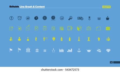 Universal Icons Set Slide Template