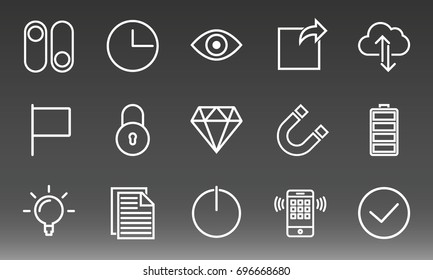 Universal Icons Set Vector Illustration