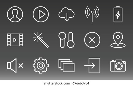 Universal Icons Set Vector Illustration