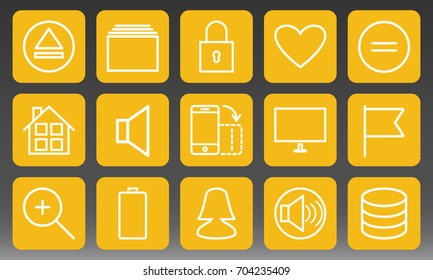Universal Icons Set Vector Illustration