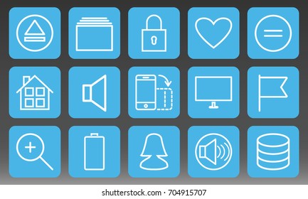 Universal Icons Set Vector Illustration
