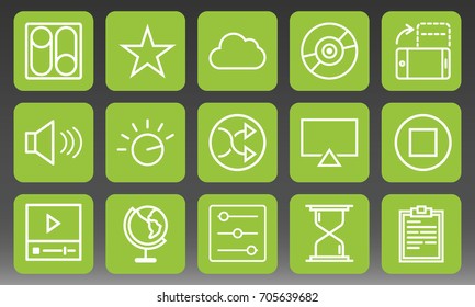 Universal Icons Set Vector Illustration 