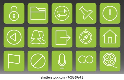 Universal Icons Set Vector Illustration 