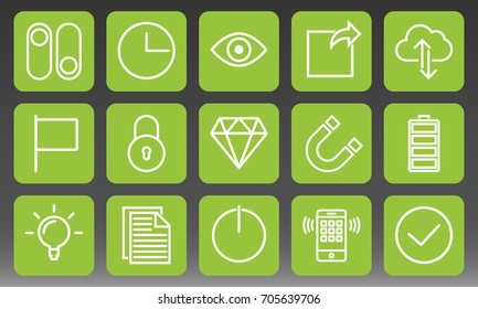 Universal Icons Set Vector Illustration 