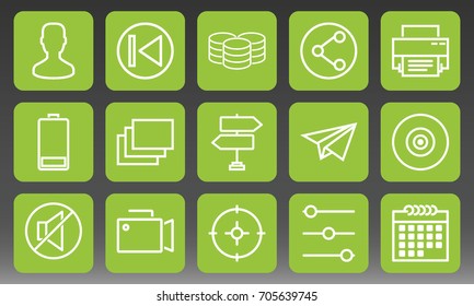 Universal Icons Set Vector Illustration 