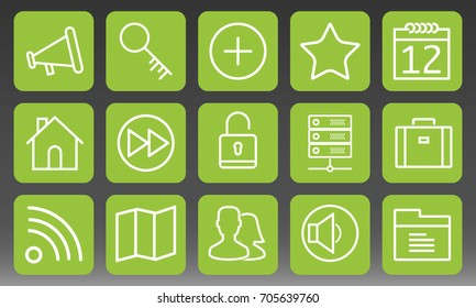 Universal Icons Set Vector Illustration 