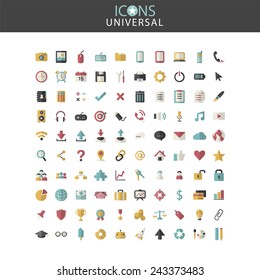 Universal Icons Social Media Finance Business Vector Concept