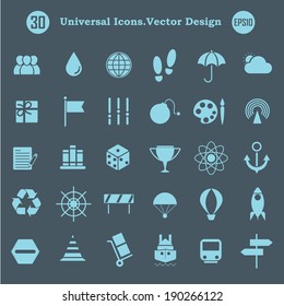 Universal Icons For Web and Mobile.Vector Design