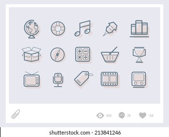 Universal Icons For Web and Mobile.Vector Design