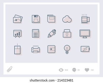 Universal Icons For Web and Mobile.Vector Design
