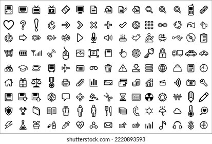 universal icons,miscellaneous icons vector illustration
