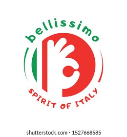 Universal italian spirit / food / language logo design template 