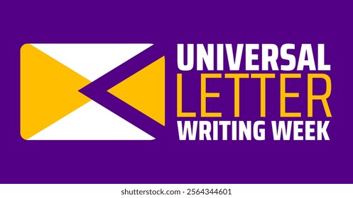 Universal letter writing week background banner or poster design template. observed every year in January. Holiday concept. Use to any Template, card, poster, placard, template.