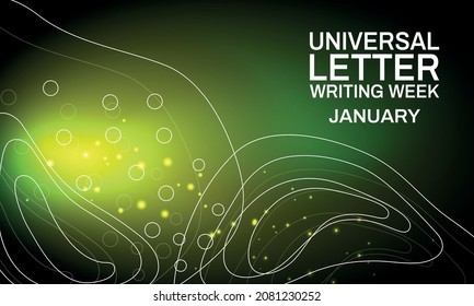 Universal Letter Writing Week. Design suitable for greeting card poster and banner