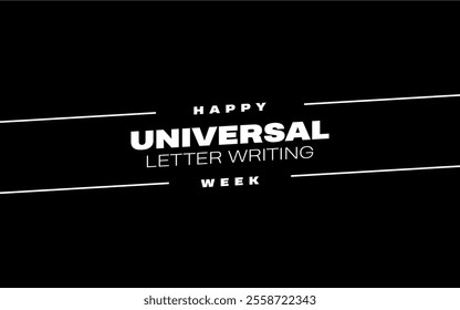 Universal Letter Writing Week Holiday Concept